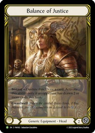 Balance of Justice - FAB183 (FAB183) [Flesh and Blood: Promo Cards] Cold Foil - Deck Out Gaming