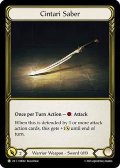 Cintari Saber - FAB184 (FAB184) [Flesh and Blood: Promo Cards] Cold Foil - Deck Out Gaming