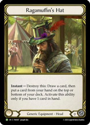 Ragamuffin's Hat - FAB187 (FAB187) [Flesh and Blood: Promo Cards] Cold Foil - Deck Out Gaming