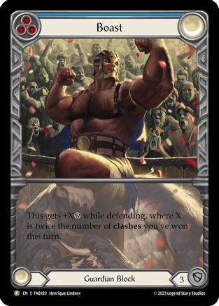 Boast - FAB189 (FAB189) [Flesh and Blood: Promo Cards] Rainbow Foil - Deck Out Gaming