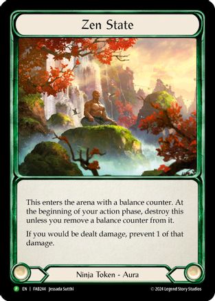 Zen State - FAB244 (FAB244) [Flesh and Blood: Promo Cards] Rainbow Foil - Deck Out Gaming