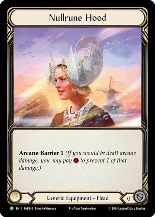 Nullrune Hood - FAB245 (FAB245) [Flesh and Blood: Promo Cards] Rainbow Foil - Deck Out Gaming