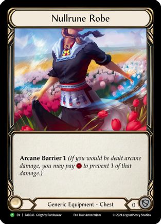 Nullrune Robe - FAB246 (FAB246) [Flesh and Blood: Promo Cards] Rainbow Foil - Deck Out Gaming
