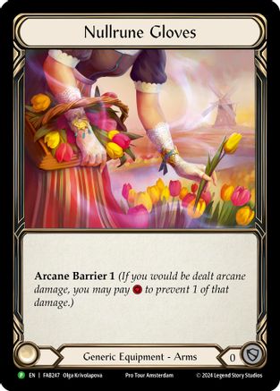 Nullrune Gloves - FAB247 (FAB247) [Flesh and Blood: Promo Cards] Rainbow Foil - Deck Out Gaming