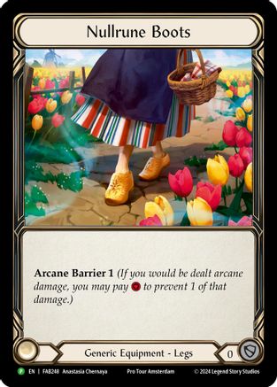 Nullrune Boots - FAB248 (FAB248) [Flesh and Blood: Promo Cards] Rainbow Foil - Deck Out Gaming