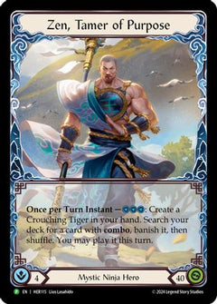 Zen, Tamer of Purpose - HER115 (HER115) [Flesh and Blood: Promo Cards] Rainbow Foil - Deck Out Gaming