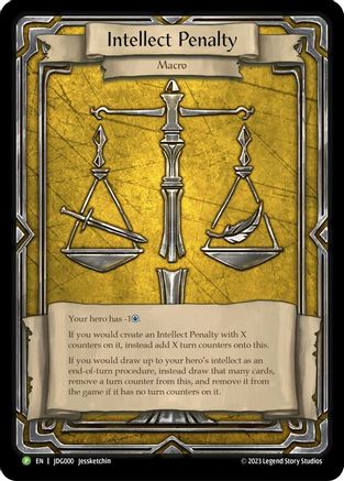 Intellect Penalty - JDG000 (JDG000) [Flesh and Blood: Promo Cards] - Deck Out Gaming