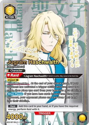 Jugram Haschwalth (020) (SR**) (UE01BT/BLC-1-020) [BLEACH: Thousand-Year Blood War] Foil - Deck Out Gaming