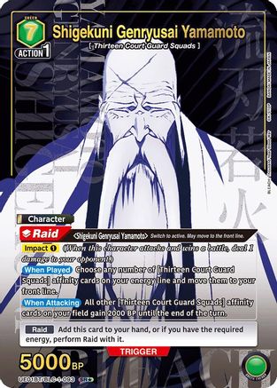 Shigekuni Genryusai Yamamoto (093) (SR*) (UE01BT/BLC-1-093) [BLEACH: Thousand-Year Blood War] Foil - Deck Out Gaming