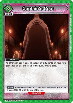 Captain's Coat (UE01BT/BLC-1-097) [BLEACH: Thousand-Year Blood War] - Deck Out Gaming