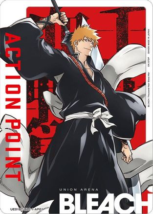 Action Point Card (AP01) (Ichigo Kurosaki) (UE01BT/BLC-1-AP01) [BLEACH: Thousand-Year Blood War] Foil - Deck Out Gaming