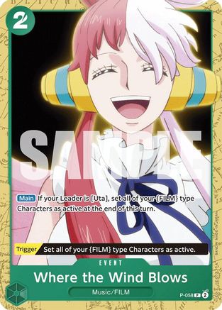 Where the Wind Blows (P-058) [Starter Deck 16: GREEN Uta] - Deck Out Gaming