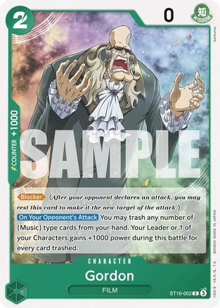 Gordon (ST16-002) [Starter Deck 16: GREEN Uta] - Deck Out Gaming