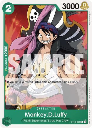 Monkey.D.Luffy (ST16-005) (ST16-005) [Starter Deck 16: GREEN Uta] - Deck Out Gaming