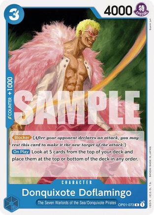 Donquixote Doflamingo (OP01-073) (OP01-073) [Starter Deck 17: BLUE Donquixote Doflamingo] - Deck Out Gaming