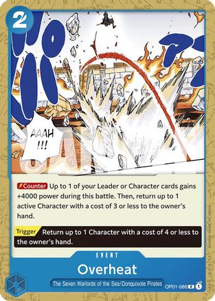 Overheat (OP01-086) [Starter Deck 17: BLUE Donquixote Doflamingo] - Deck Out Gaming
