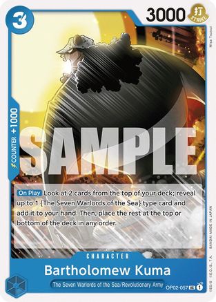 Bartholomew Kuma (OP02-057) [Starter Deck 17: BLUE Donquixote Doflamingo] - Deck Out Gaming