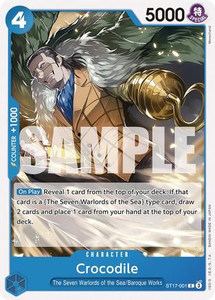 Crocodile (ST17-001) [Starter Deck 17: BLUE Donquixote Doflamingo] - Deck Out Gaming