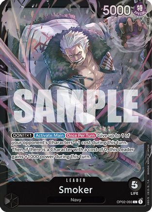 Smoker (OP02-093) (OP02-093) [Starter Deck 19: BLACK Smoker] Foil - Deck Out Gaming