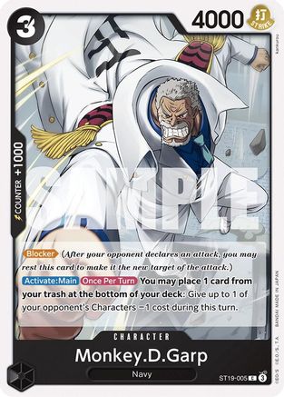 Monkey.D.Garp (ST19-005) [Starter Deck 19: BLACK Smoker] - Deck Out Gaming