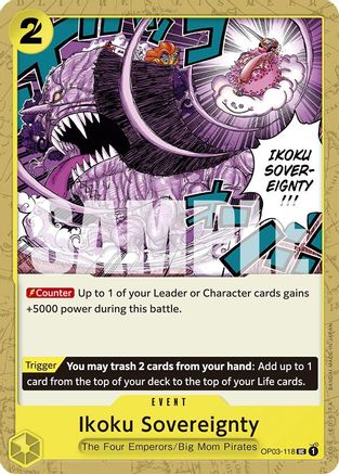 Ikoku Sovereignty (OP03-118) [Starter Deck 20: YELLOW Charlotte Katakuri] - Deck Out Gaming