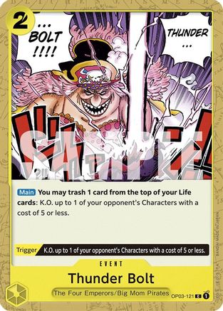 Thunder Bolt (OP03-121) [Starter Deck 20: YELLOW Charlotte Katakuri] - Deck Out Gaming