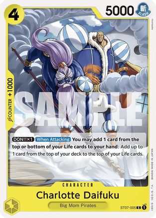 Charlotte Daifuku (ST07-005) [Starter Deck 20: YELLOW Charlotte Katakuri] - Deck Out Gaming