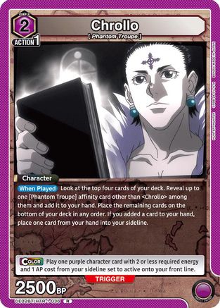 Chrollo (036) (UE02BT/HTR-1-036) [Hunter x Hunter] Foil - Deck Out Gaming