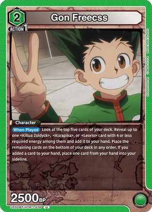Gon Freecss (076) (UE02BT/HTR-1-076) [Hunter x Hunter] - Deck Out Gaming