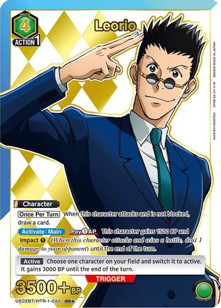 Leorio (092) (SR*) (UE02BT/HTR-1-092) [Hunter x Hunter] Foil - Deck Out Gaming
