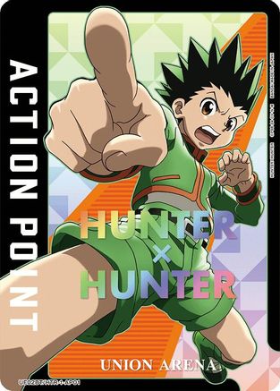 Action Point Card (AP01) (Gon Freecss) (UE02BT/HTR-1-AP01) [Hunter x Hunter] Foil - Deck Out Gaming
