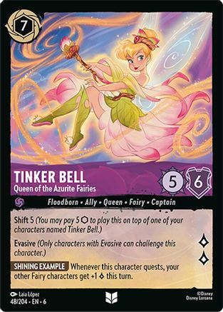 Tinker Bell - Queen of the Azurite Fairies (48/204) [Azurite Sea] - Deck Out Gaming