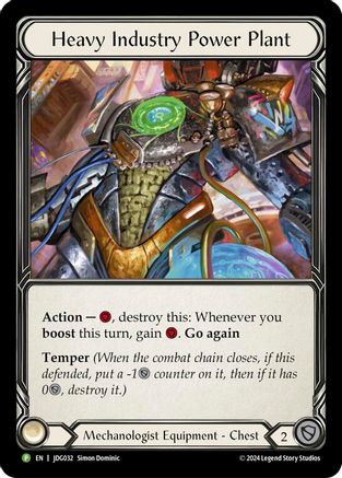 Heavy Industry Power Plant - JDG032 (JDG032) [Flesh and Blood: Promo Cards] Cold Foil - Deck Out Gaming