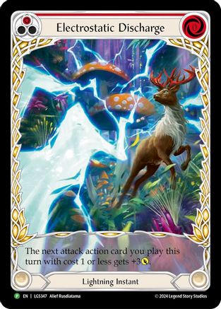 Electrostatic Discharge (Red) (Extended Art) - LGS347 (LGS347) [Flesh and Blood: Promo Cards] Rainbow Foil - Deck Out Gaming