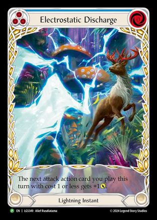 Electrostatic Discharge (Blue) (Extended Art) - LGS349 (LGS349) [Flesh and Blood: Promo Cards] Rainbow Foil - Deck Out Gaming