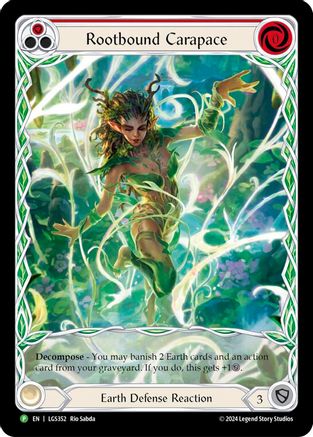 Rootbound Carapace (Red) (Extended Art) - LGS352 (LGS352) [Flesh and Blood: Promo Cards] Rainbow Foil - Deck Out Gaming
