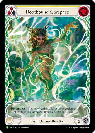 Rootbound Carapace (Yellow) (Extended Art) - LGS353 (LGS353) [Flesh and Blood: Promo Cards] Rainbow Foil - Deck Out Gaming