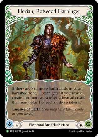 Florian, Rotwood Harbinger - HER119 (HER119) [Flesh and Blood: Promo Cards] Rainbow Foil - Deck Out Gaming