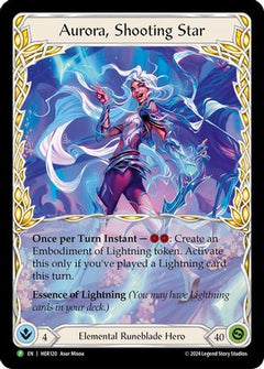 Aurora, Shooting Star - HER120 (HER120) [Flesh and Blood: Promo Cards] Rainbow Foil - Deck Out Gaming