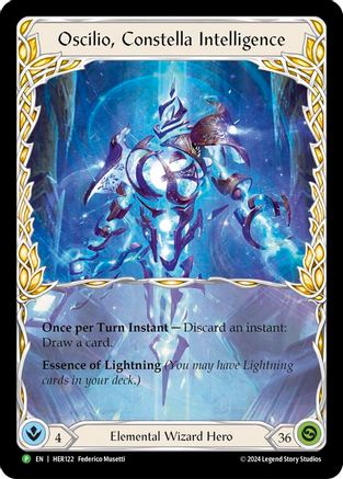 Oscilio, Constella Intelligence - HER122 (HER122) [Flesh and Blood: Promo Cards] Rainbow Foil - Deck Out Gaming