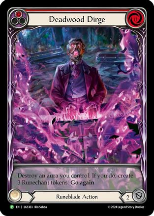 Deadwood Dirge (Red) (Extended Art) - LGS363 (LGS363) [Flesh and Blood: Promo Cards] Rainbow Foil - Deck Out Gaming