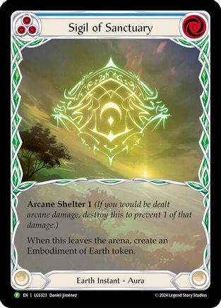 Sigil of Sanctuary (Extended Art) - LGS323 (LGS323) [Flesh and Blood: Promo Cards] Rainbow Foil - Deck Out Gaming