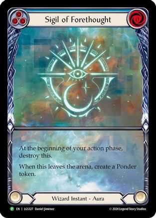 Sigil of Forethought (Extended Art) - LGS327 (LGS327) [Flesh and Blood: Promo Cards] Rainbow Foil - Deck Out Gaming