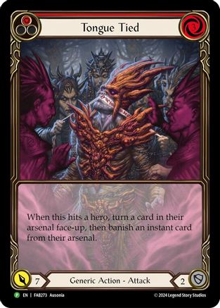 Tongue Tied (Extended Art) - FAB273 (FAB273) [Flesh and Blood: Promo Cards] Rainbow Foil - Deck Out Gaming