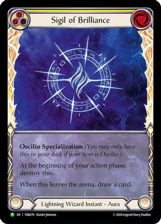 Sigil of Brilliance (Extended Art) - FAB270 (FAB270) [Flesh and Blood: Promo Cards] Rainbow Foil - Deck Out Gaming