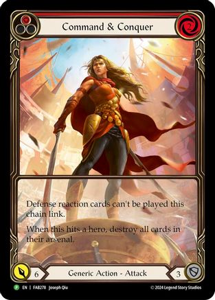 Command and Conquer (Extended Art) - FAB278 (FAB278) [Flesh and Blood: Promo Cards] Rainbow Foil - Deck Out Gaming