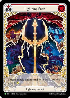 Lightning Press (Red) (Extended Art) - FAB262 (FAB262) [Flesh and Blood: Promo Cards] Rainbow Foil - Deck Out Gaming