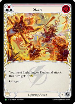 Sizzle (Red) - FAB274 (FAB274) [Flesh and Blood: Promo Cards] Rainbow Foil - Deck Out Gaming