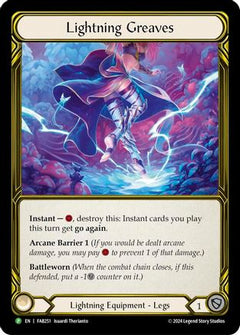 Lightning Greaves (Golden) - FAB251 (FAB251) [Flesh and Blood: Promo Cards] Cold Foil - Deck Out Gaming