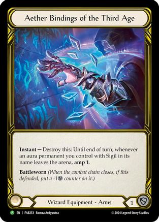Aether Bindings of the Third Age (Golden) - FAB253 (FAB253) [Flesh and Blood: Promo Cards] Cold Foil - Deck Out Gaming